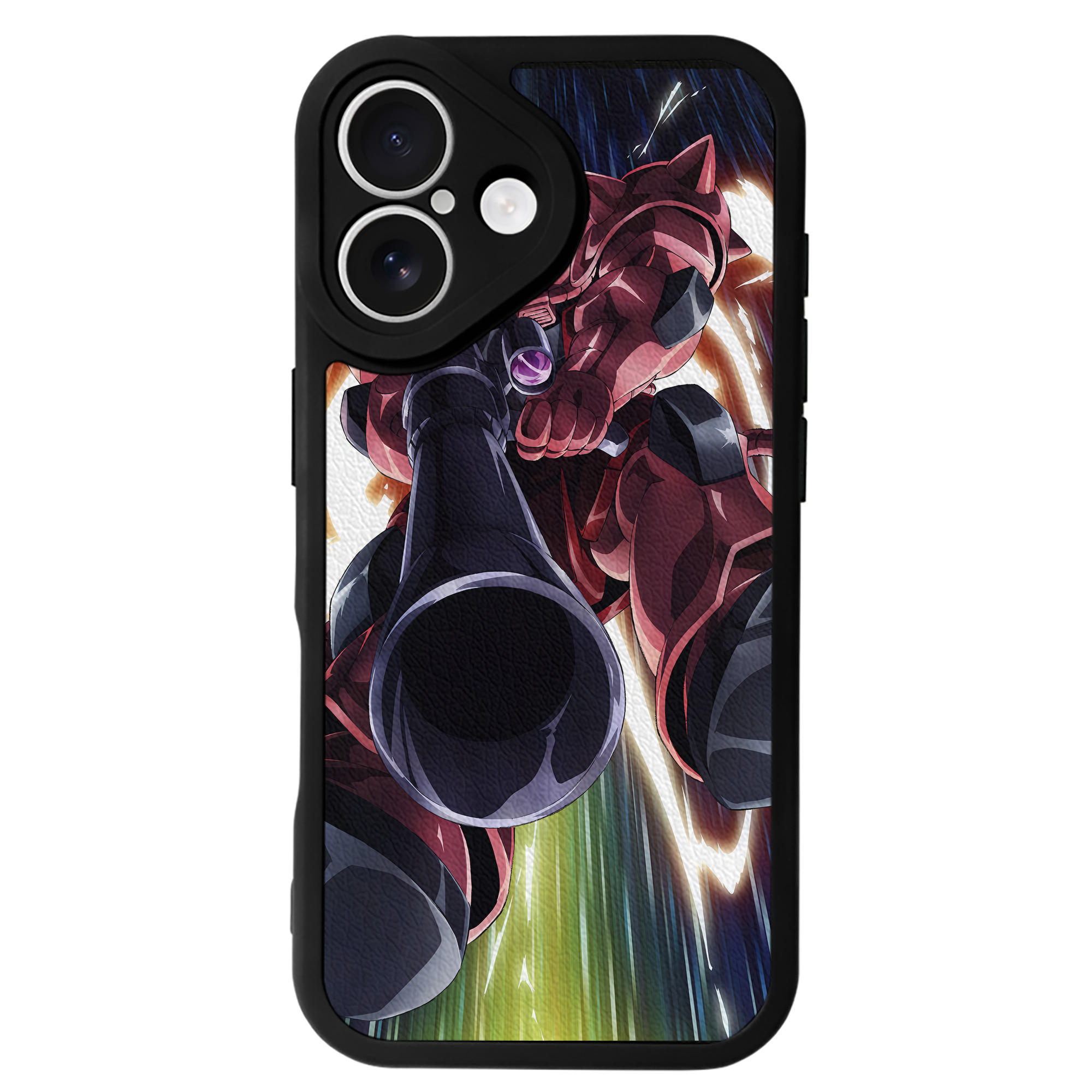 （画像用） 機動戦士ガンダム Mobile Suit Gundam 【iPhone 16シリーズ対応】シリコンスマホケース（レザー調） 材質：シリコン